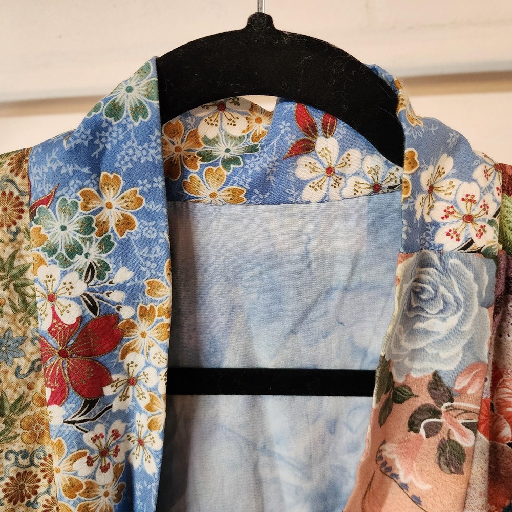 Quilted Jacket Hand Sewing & Patchwork Asian Insp… - image 4